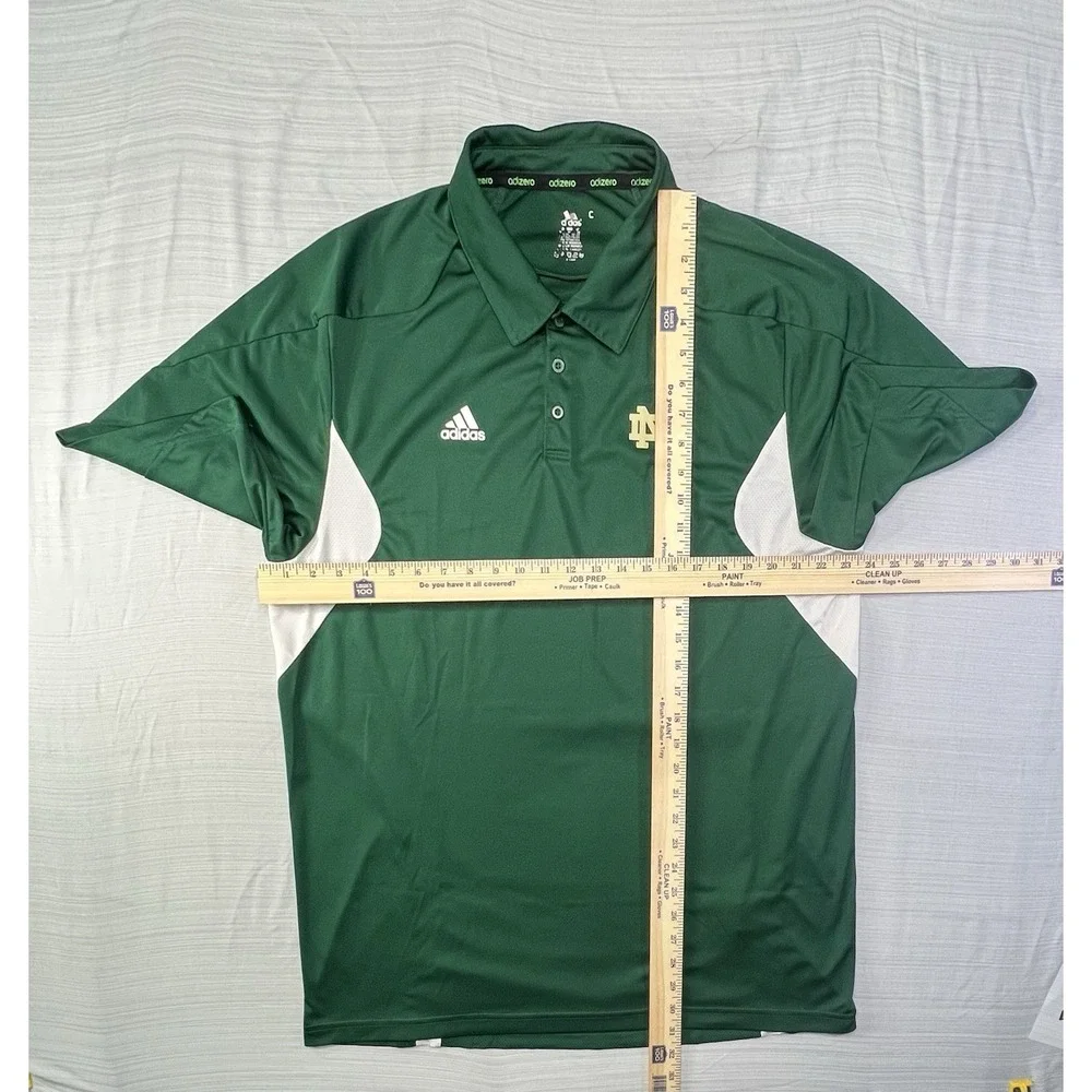 Notre Dame Polo Shirt Mens XL Green Adidas Climalite Adizero Fighting Irish Golf